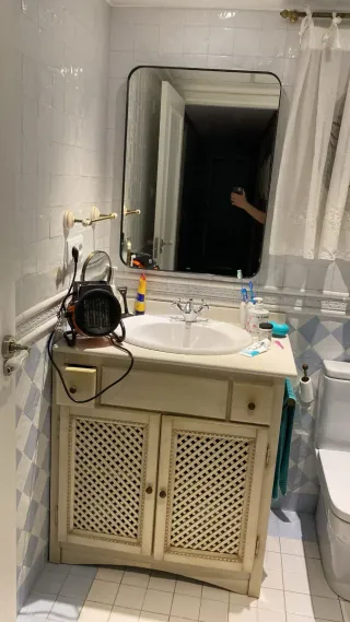 Mueble de baño madera maciza pino
