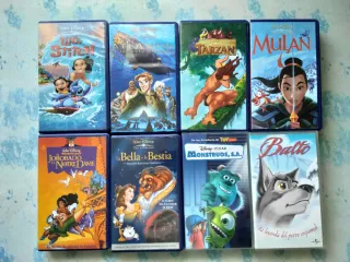 Lote 8 Películas VHS Disney y Pixar