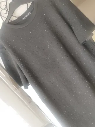 Vestido negro Zara con brillos