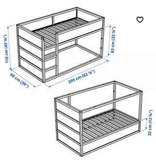 Litera Kura IKEA con tienda de campaña