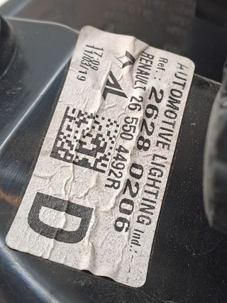 PILOTO TRASERO DERECHO RENAULT ZOE 687429