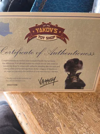 Peluche Vassily con certificado