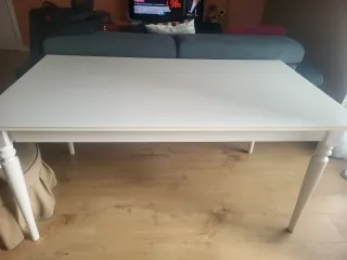 Mesa de comedor blanca madera 87x155x75