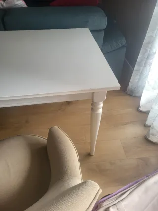 Mesa de comedor blanca madera 87x155x75