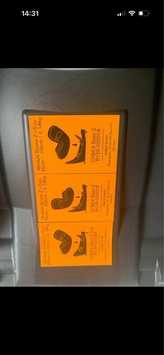 Silla de coche  cybex sirona isize  Y base Z