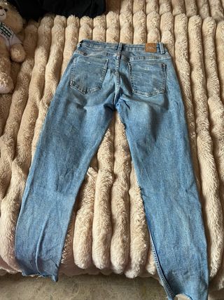 Pantalones pitillo Zara azules