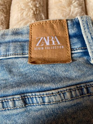 Pantalones pitillo Zara azules