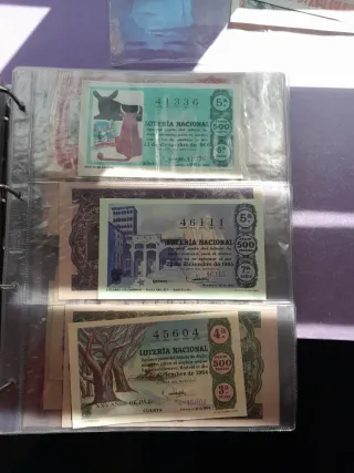 Lotería Nacional Billetes Antiguos