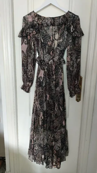 Vestido Mango largo estampado talla S