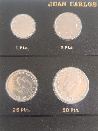 Hoja Pardo B5 -Monedas Juan Carlos I 1984-1985 SC
