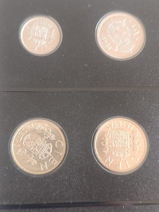 Hoja Pardo B5 -Monedas Juan Carlos I 1984-1985 SC