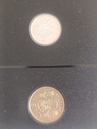 Hoja Pardo B5 -Monedas Juan Carlos I 1984-1985 SC