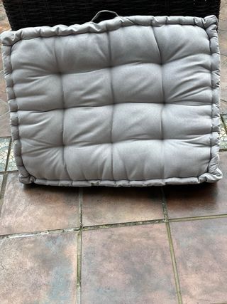 2 Cojines Suelo Exterior/Interior Gris