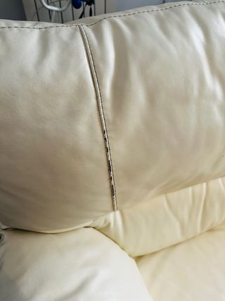 Sofá Natuzzi de Piel Blanco