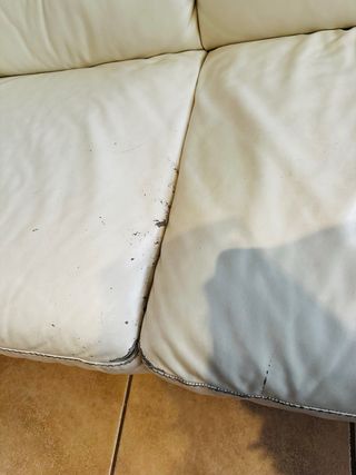 Sofá Natuzzi de Piel Blanco