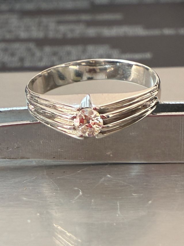 Anillo Oro 18k Diamante Natural 0.25 Ct