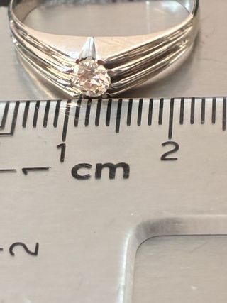 Anillo Oro 18k Diamante Natural 0.25 Ct