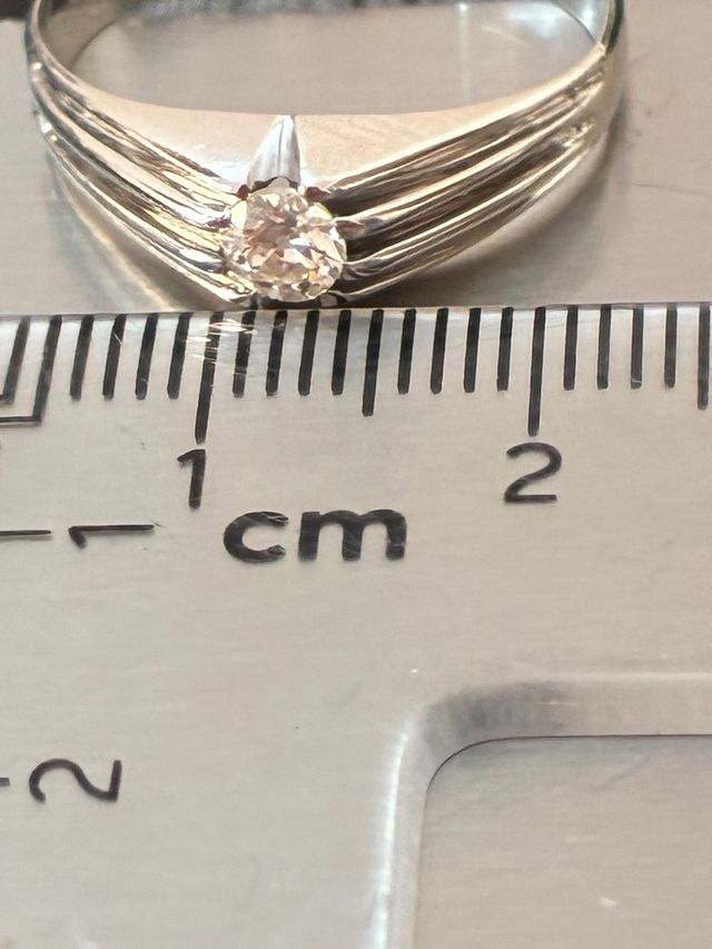 Anillo Oro 18k Diamante Natural 0.25 Ct