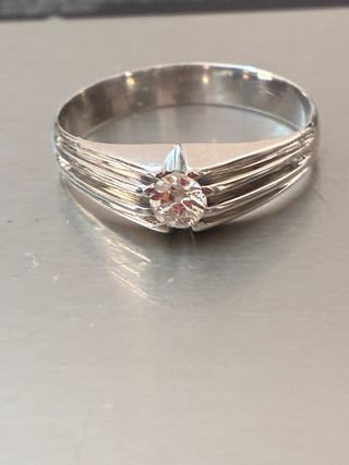 Anillo Oro 18k Diamante Natural 0.25 Ct