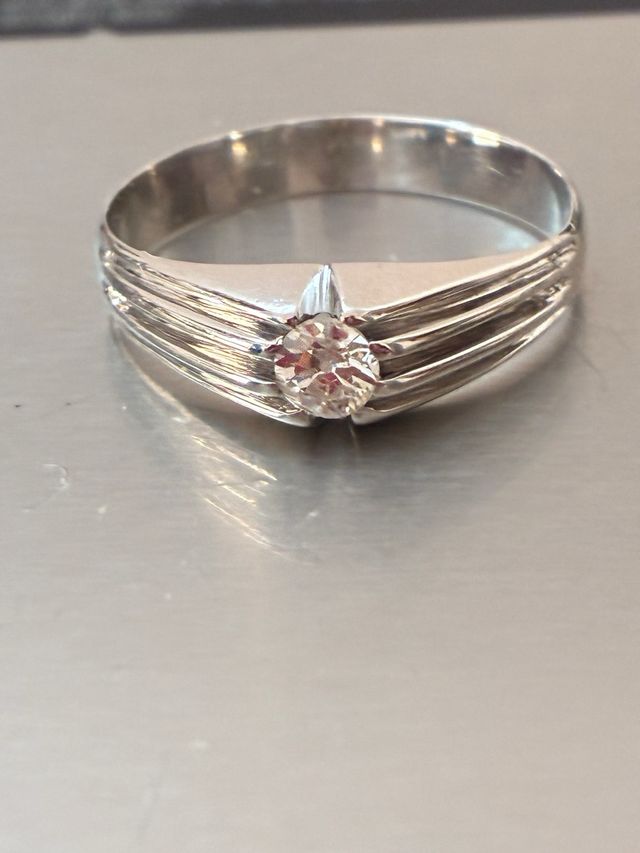 Anillo Oro 18k Diamante Natural 0.25 Ct