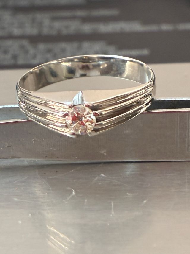 Anillo Oro 18k Diamante Natural 0.25 Ct