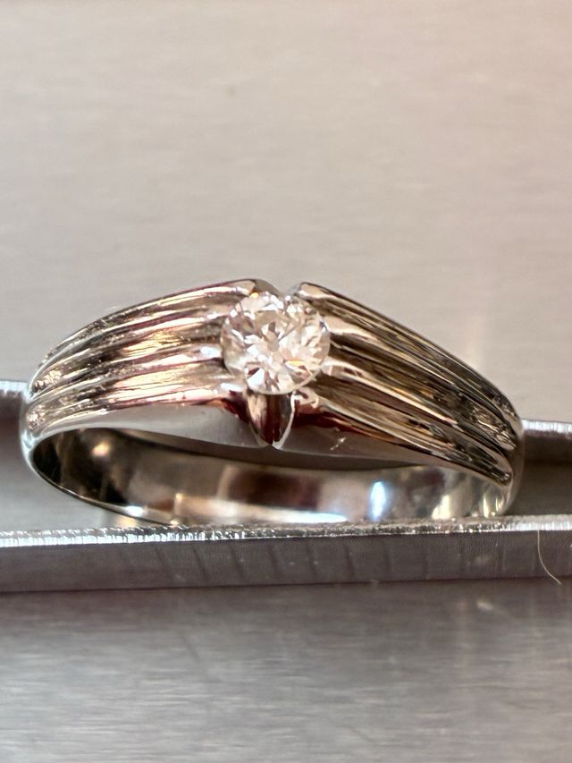 Anillo Oro 18k Diamante Natural 0.25 Ct