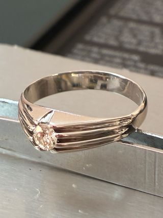 Anillo Oro 18k Diamante Natural 0.25 Ct