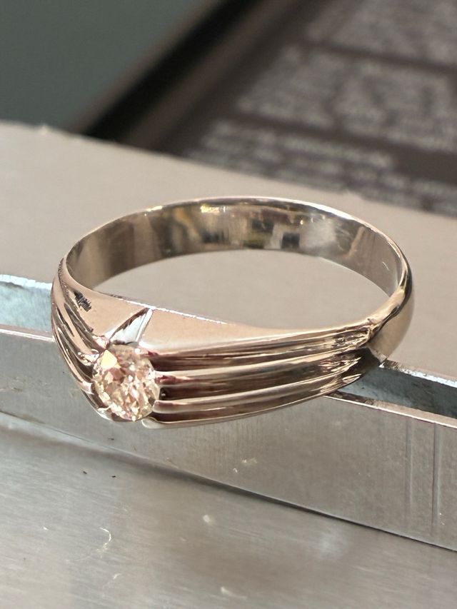 Anillo Oro 18k Diamante Natural 0.25 Ct