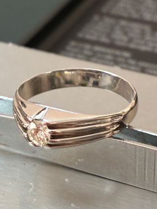 Anillo Oro 18k Diamante Natural 0.25 Ct