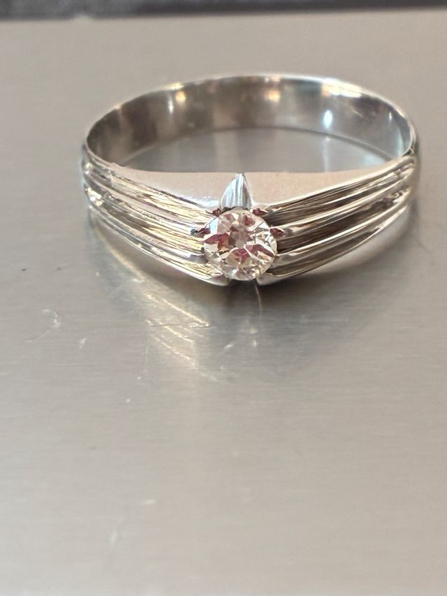 Anillo Oro 18k Diamante Natural 0.25 Ct