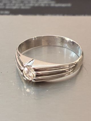 Anillo Oro 18k Diamante Natural 0.25 Ct