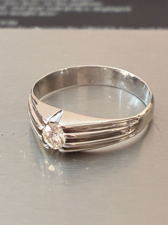 Anillo Oro 18k Diamante Natural 0.25 Ct