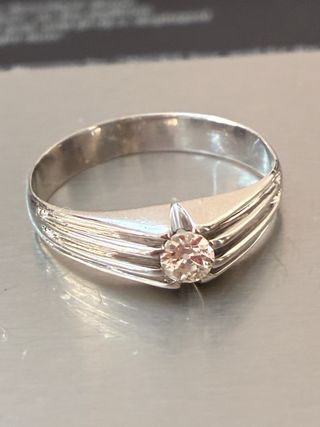 Anillo Oro 18k Diamante Natural 0.25 Ct