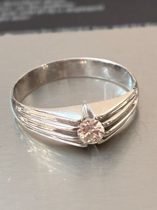 Anillo Oro 18k Diamante Natural 0.25 Ct