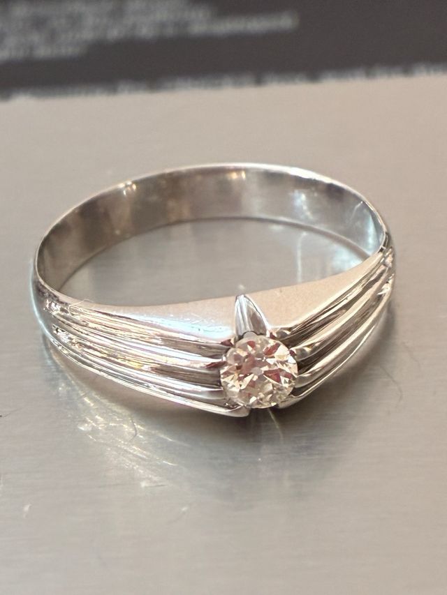 Anillo Oro 18k Diamante Natural 0.25 Ct