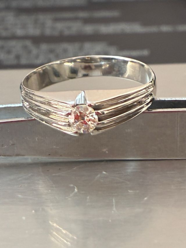 Anillo Oro 18k Diamante Natural 0.25 Ct