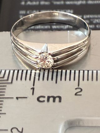 Anillo Oro 18k Diamante Natural 0.25 Ct