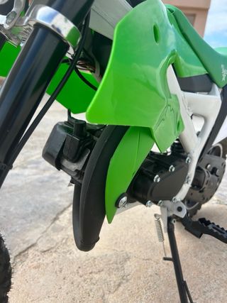 Mini Moto Enduro Infantil Verde y Blanca