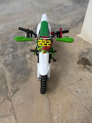 Mini Moto Enduro Infantil Verde y Blanca