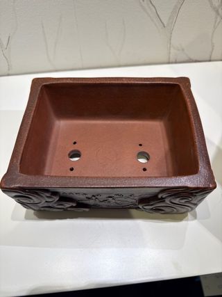 Maceta Bonsai de Madera Tallada