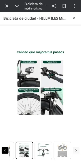 Bicicleta Eléctrica HillMiles Nueva