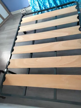 Somier de tablas madera y metal