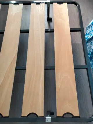 Somier de tablas madera y metal