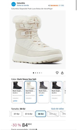 Botas de nieve Columbia Slopeside Peak Luxe Mujer