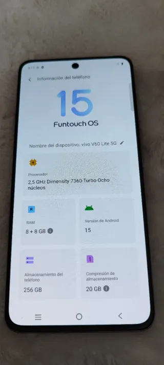 Vivo V60 lite 8GB + 256GB Rosa NUEVO
