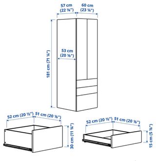 Armario IKEA SMASTAD-PLATSA Blanco