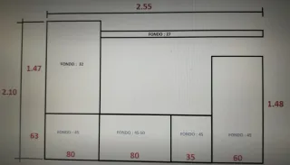 Mueble de salón madera y cristal