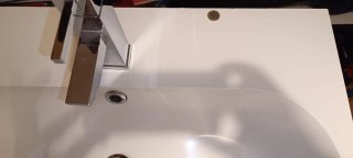 Conjunto mueble Godmorgon Ikea baño color gris