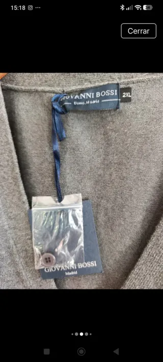 Chaleco Giovanni Bossi Gris sin estrenar