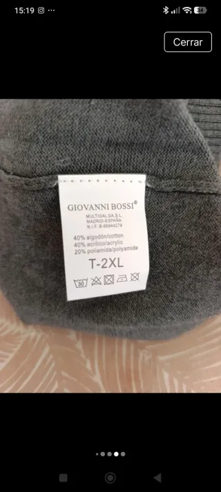Chaleco Giovanni Bossi Gris sin estrenar